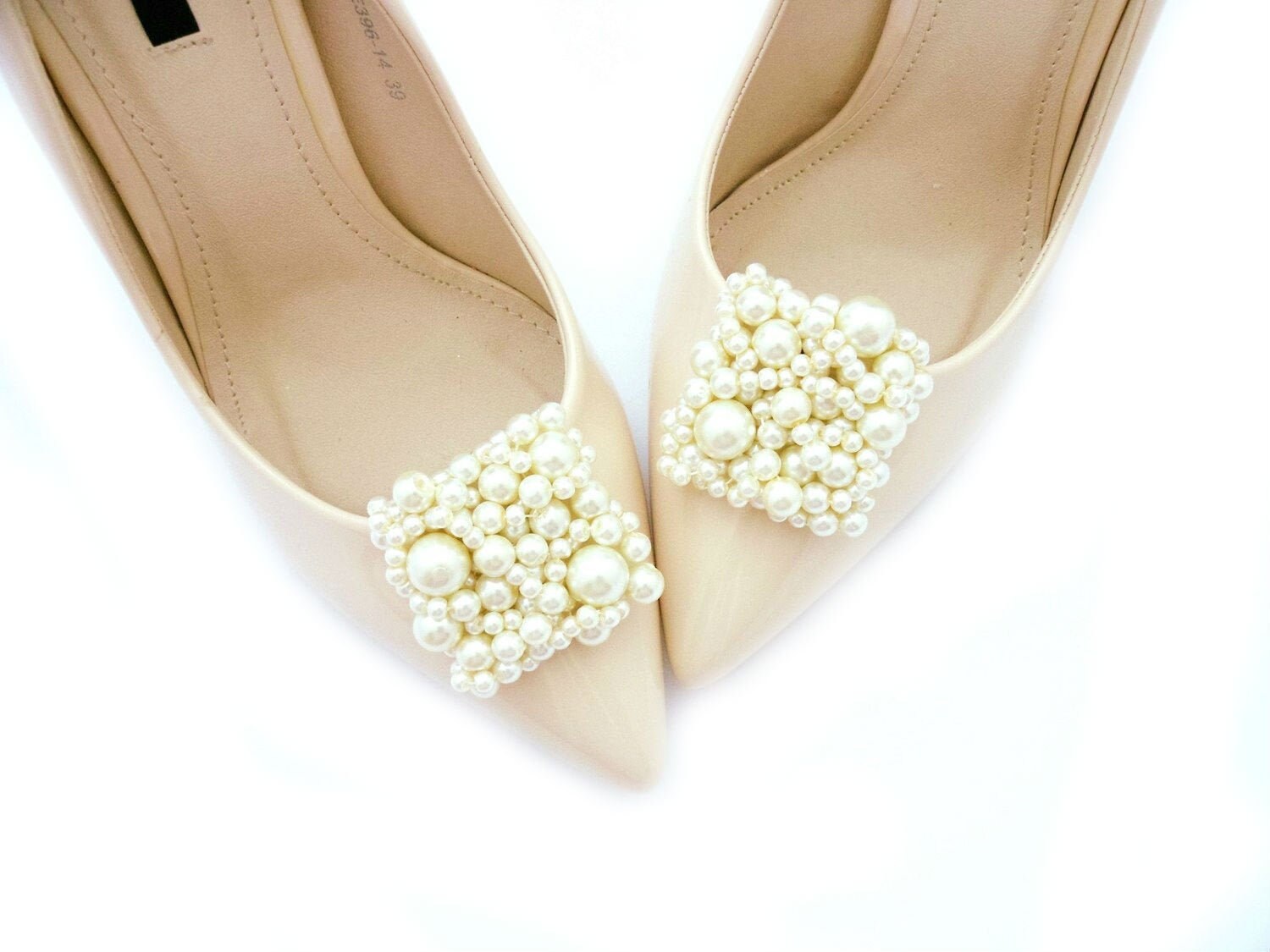 Cream pearl shoes Clearance