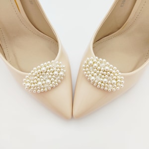 Shoe Clips Pearl | Luxury Shoe Decorations | Luxurious Pearl Ornaments For High Heels Shoes | Bridal Pearls Shoe Clips | Bride Shoe Decor