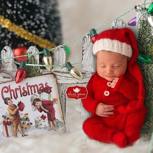 White Fence Festivites -  Christmas Digital Background Instant Download