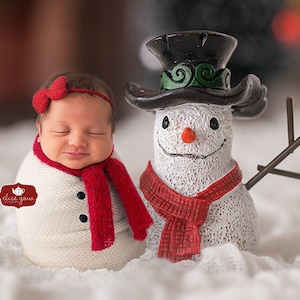 Christmas Digital Backdrop - Snow background - newborn digital backdrop - photoshop baby digital - snowman digital