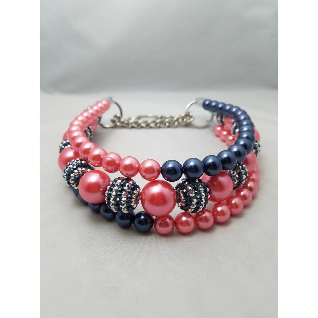 Radiant Beaded/pearl Dog Collar Unbreakable Glam Collars for Big and