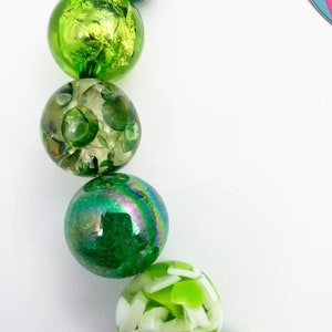 Shades Of Green - Beaded Dog Collar, Martingale, Big Dog, Unbreakable, High Tensile Strength, O Ring, Slip On, image 3