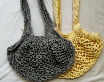 Crochet market bag/crochet bag/handmade/shopping bag/shoulder bag/mesh bag/produce bag