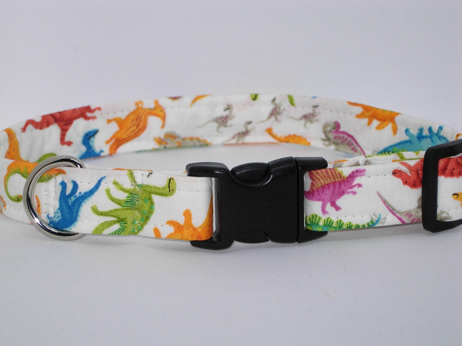 Dino Dog Collar With Dog Bow tie Colorful Toy Dinosaurs Etsy