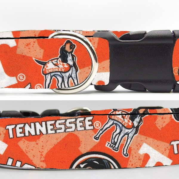 UT Vols Dog Collar, With Dog Bow tie, Tennessee Volunteers (Allover) College Grad Collar, Cool Sports Collar, Large Dog, Small Dog, Show Dog