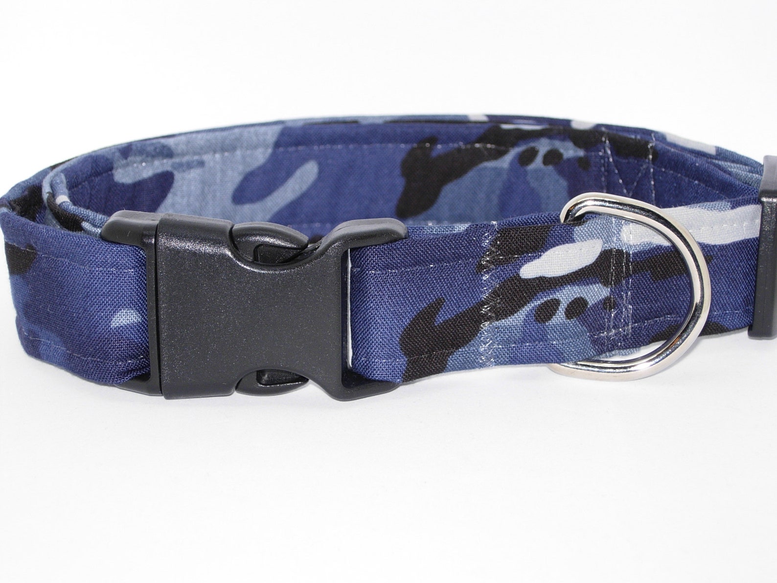 Navy Blue Camo Dog Collar With Dog Bow Tie Blue Camo Etsy