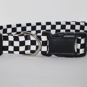 Lucky Charmed Checkered Dog Collar