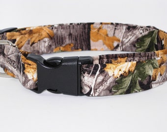 Leaves & Tree Camo Dog Collar, With Dog Bow tie, Fall Leaves, Forest Trees, Cool Dog Collars, Large Dog, Small Dogs, Show Dog, Sport Hunting