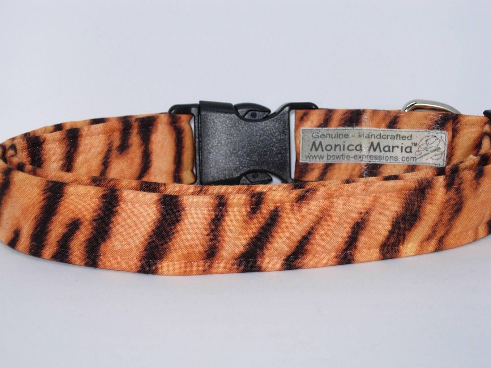 Tiger Print Dog Collar With Dog Bow Tie Brown & Gold Tiger Etsy