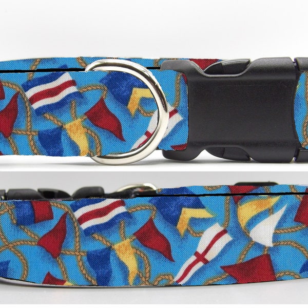 Nautical Flags Dog Collar Etsy