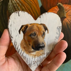 Custom made Pet Painting Portrait, need to be ordered. Woody heart, miniature portrait, dog, cat, kitty, horse, bunny, rat image 4