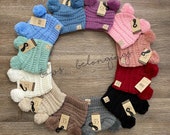 Monogrammed Baby CC Beanie Solid Double Pom Infant Winter Hat