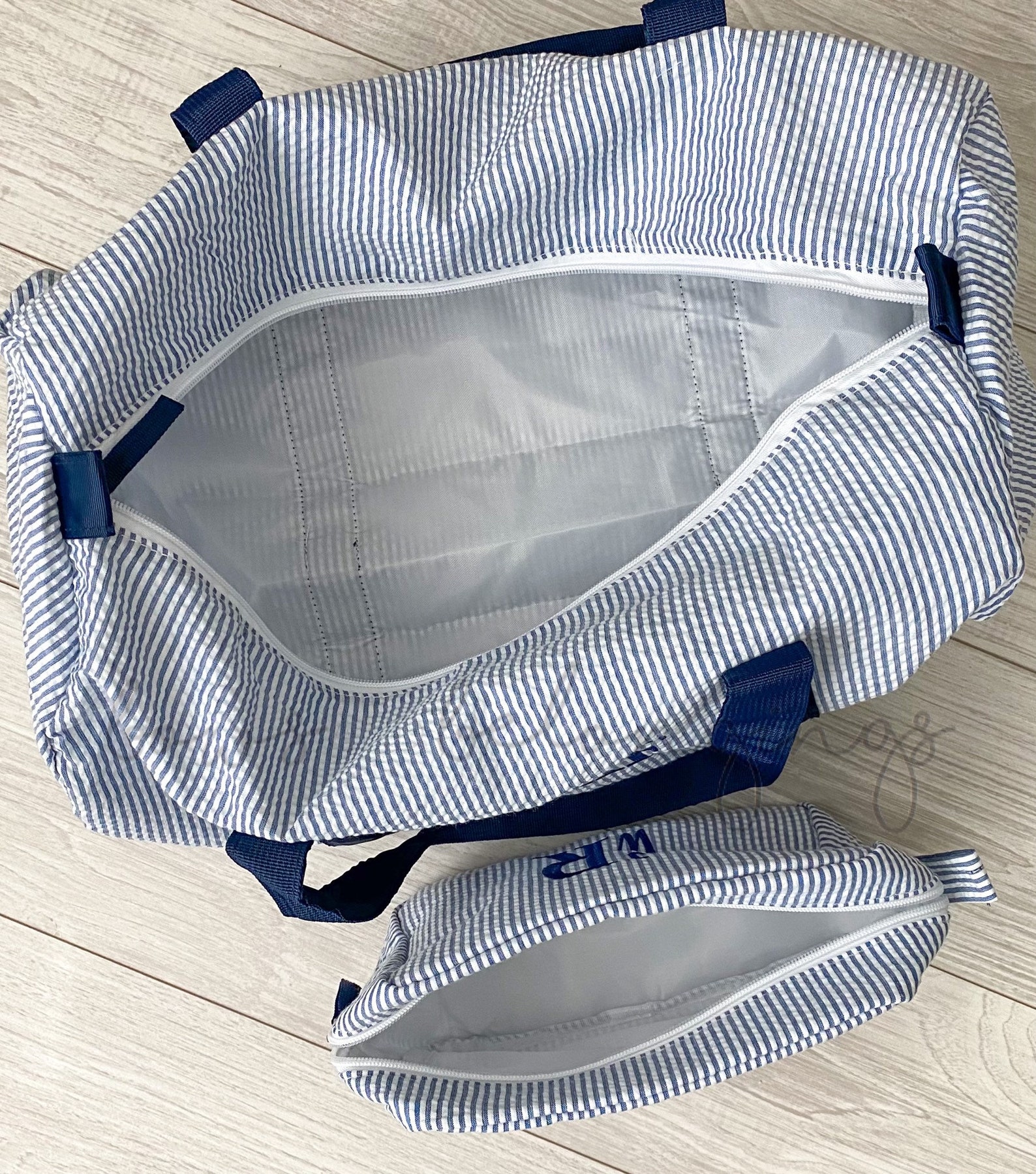 Kids Seersucker Amelia Duffle main image 1