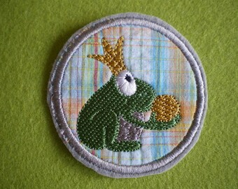 Froschkönig  Applikations-Button  ca. 6 cm