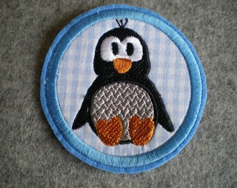 Pinguin  Applikations-Button  ca. 8 cm