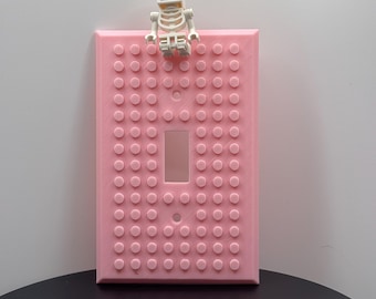 Couvercle d'interrupteur compatible avec la brique - Plaque amusante et personnalisable pour les chambres d'enfants, les salles de jeux ou les crèches