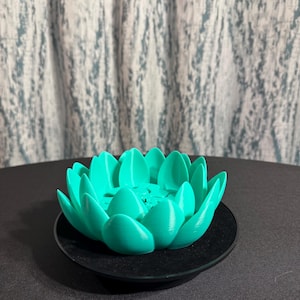 3D-tryckt kronbladsunderlägg – interaktiv lotusblomma, ljus- eller dryckeshållare