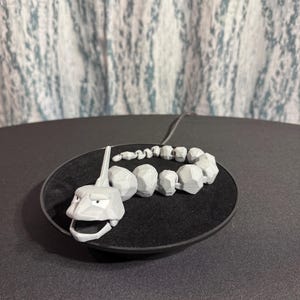Onix Articulated Snake | Pokémon-Inspired Creature Toy | 3D Printed Fidget Reptile | Collectible Fantasy Desk Pet