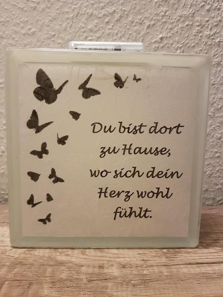 48++ Glasbaustein beleuchtet mit spruch ideas