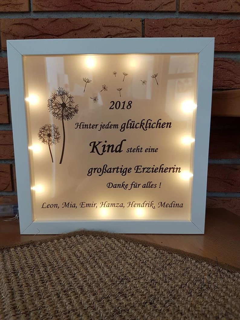 Bilderrahmen beleuchtet Abschied Kita/Schule Etsy