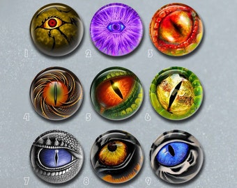 Dragon Eye cabochon ,Evil eye Glass Dome ,10mm 12mm 14mm 16mm 18mm 20mm 25mm 30mm 40mm Photo glass dome DIY Snap Jewelry Findings (FJ51）