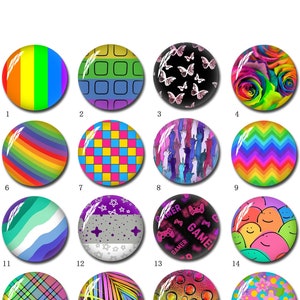 10pcs LGBT Cabochon, LGBTQ Gay Pride Rainbow Dôme en verre, 10mm 12mm 14mm 16mm 18mm 20mm 25mm 30mm 35mm 40mm Bijoux photo ronds (FJ1611)