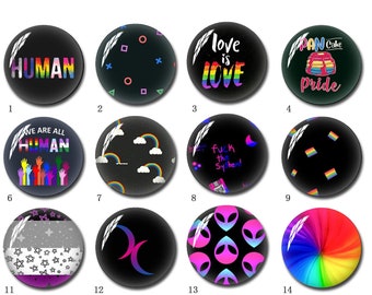 10pcs LGBT Cabochon, LGBTQ Gay Pride Transexual Glass dome, 10mm 12mm 14mm 16mm 18mm 20mm 25mm 30mm 35mm 40mm Round Photo Jewelry (FJ1612)