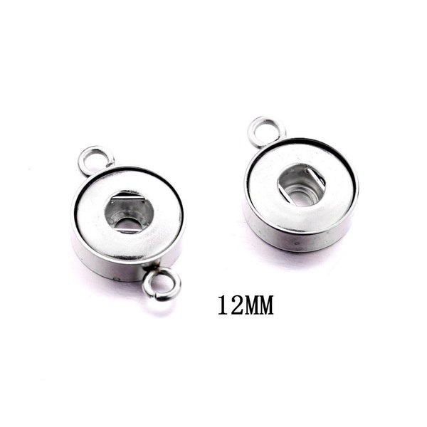 12MM Snap button Base,Interchangeable ginger snap base fit for 12MM snap Button,Slide Snap Jewelry Bracelet Link Connector Accessory (ASB09)