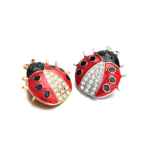 Beetles Snap button,Ladybird Snap Button charm fit for 18mm / 20mm interchangeable snap jewelry,insects ginger snap bracelet necklace (MB39）