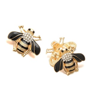 Bee Snap button,Honeybee Snap Button charm fit for 18mm / 20mm interchangeable snap jewelry,Animal Night Hotter ginger snap (MB31）