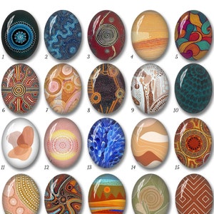 Cabochon ovale / a goccia tono terrestre, 10x14mm \ 13x18mm \ 18x25mm \ 20x30mm \ 30x40mm \ 40x50mm Cupola ovale in vetro, gioielli fai-da-te -OV56