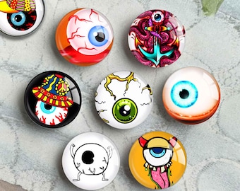 Cartoon Irish Eyes Cabochon, Doll Eyes Pupil image Glass dome, Eyeball Picture Cameo, 8mm to 40mm Eyes-Amigurumi Animal Doll Making (FJ5678）