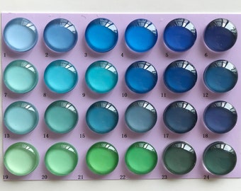 Cabujón de color azul liso, imagen de color sólido redondo / ovalado / cúpula de vidrio de lágrima, 10 mm 12 mm 25 mm 40 mm 10x14 mm 13x18 mm 20x30 mm Cuentas (CS10)