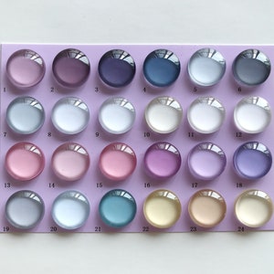 Cabochon di colore puro, immagine di colore pieno rotonda/ovale/a forma di goccia, cupola in vetro, 10 mm, 12 mm, 25 mm, 40 mm, 10 x 14 mm, 13 x 18 mm, 20 x 30 mm perline (CS06)