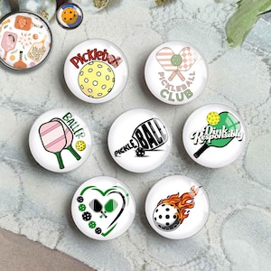 Pickleball Cabochon, Sport Bild Glaskuppel, Pickleball Bild Cameo, 10 mm 12 mm 14 mm 16 mm 18 mm 20 mm 25 mm 30 mm 35 mm 40 mm Cabos (FJ5835）