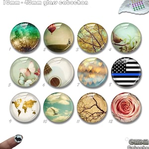 Handgemachte USA Flagge Glaskuppel, 10 mm 12 mm 14 mm 16 mm 18 mm 20 mm 25 mm 30 mm 40 mm Glaskuppel mit Glaskuppel zum 4. Juli (FJ694）