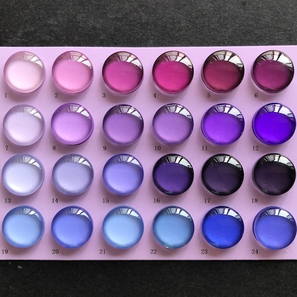 Cabochon violet uni, image couleur unie rond / ovale / dôme en verre lacrymal, 10mm 12mm 25mm 40mm 10x14mm 13x18mm 20x30mm Perles (CS05)