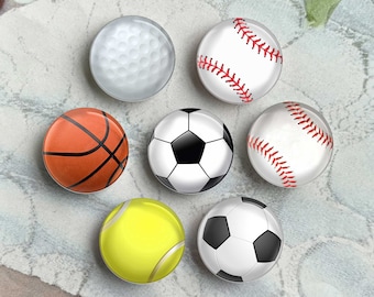 Soccer cabochon,Basketball image glass dome,Baseball Cameo, 8mm 10mm 12mm 14mm 16mm 18mm 20mm 25mm 30mm 35mm 40mm Golf Photo Beads(FJ3635）
