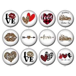 Labbra con stampa leopardata cabochon, cuore di bufalo rosso, immagine di San Valentino, cupola di vetro 10mm 12mm 14mm 16mm 18mm 20mm 25mm 30mm 35mm 40mm (FJ1431）