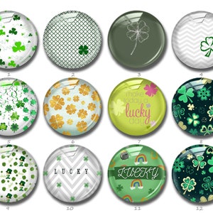 Cabochon de trèfle irlandais vert, bouton pression trèfle de la Saint-Patrick, 10 mm 12 mm 14 mm 16 mm 18 mm 20 mm 25 mm 30 mm 35 mm 40 mm dôme en verre d'image (FJ839)