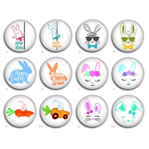Osterhase Cabochon, Peep Show Hase Bild Rund / Oval / Tropfen Glaskuppel , 10 mm 12 mm 25 mm 40 mm 10 x 14 mm 13 x 18 mm 20 x 30 mm Perlen (FJ2401）