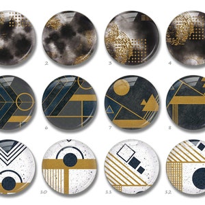 Ręcznie robiony kaboszon artystyczny, biżuteria ze szkła z geometrycznym wzorem, 10 mm, 12 mm, 16 mm, 18 mm, 20 mm, 25 mm, 40 mm, kaboszon ze szkła fotograficznego, biżuteria DIY (FJ716)