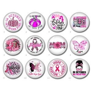 Cabochon con nastro rosa, cupola in vetro rotonda/ovale/a goccia per la consapevolezza del cancro al seno, perlina da 10mm 12mm 25mm 40mm 10x14mm 13x18mm 20x30mm (FJ3438）