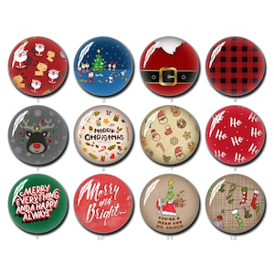 Weihnachts-Cabochon, Weihnachtsmann, rotes Büffelbild, Glaskuppel, 10 mm, 12 mm, 14 mm, 16 mm, 18 mm, 20 mm, 25 mm, 30 mm, 35 mm, 40 mm, Weihnachts-Fotoschmuck (FJ1146)