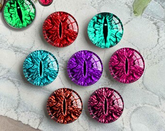 Eyes Cabochon, 14mm Thin Blythe Doll Eyes image Glass dome, Eyeball Picture, 10mm 12mm 14mm 20mm 25mm for toy crafts cat animal eye (FJ5457）