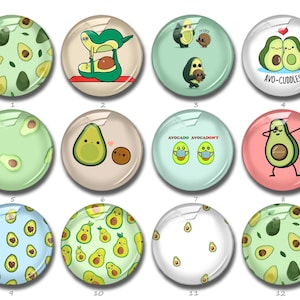 Cabochon di avocado, bottone a pressione di avocado di frutta, cupola di vetro con immagine da 10 mm 12 mm 14 mm 16 mm 18 mm 20 mm 25 mm 30 mm 35 mm 40 mm (FJ921）