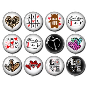 Saint-Valentin Image cabochon,Tic Tac Toe Heart Gnome image dôme en verre 10mm 12mm 14mm 16mm 18mm 20mm 25mm 30mm 35mm 40mm DIY (FJ1464)