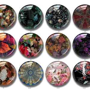 Cabochon tropical bricolage, dôme en verre de plantes de fougères de Monstera, dôme en verre de feuille de 10 mm 12 mm 14 mm 16 mm 18 mm 20 mm 25 mm 30 mm 35 mm 40 mm (FJ876）