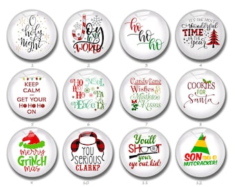 クリスマス 引用 カボション、クリスマス スノーフレーク スナップ ボタン チャーム、10 mm 12 mm 14 mm 16 mm 18 mm 20 mm 25 mm 30 mm 35 mm 40 mm イメージ ガラス ドーム (FJ777）
