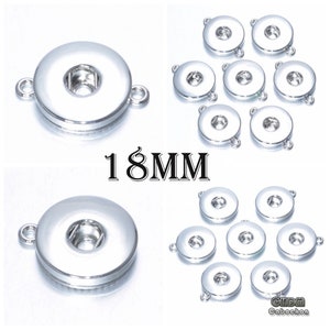 Snap button Base,Interchangeable ginger snap base fit for 18/20MM snap,DIY Slide Snap Jewelry Bracelet Link Connector Accessory (ASB05)